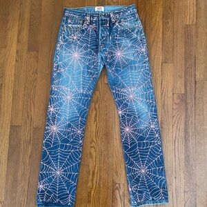 Sp5der Aop Vintage 501 Denim